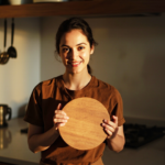 Round Shape Red Oak Cutting Board