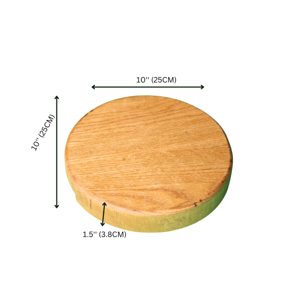 Round Shape Red Oak Cutting Board
