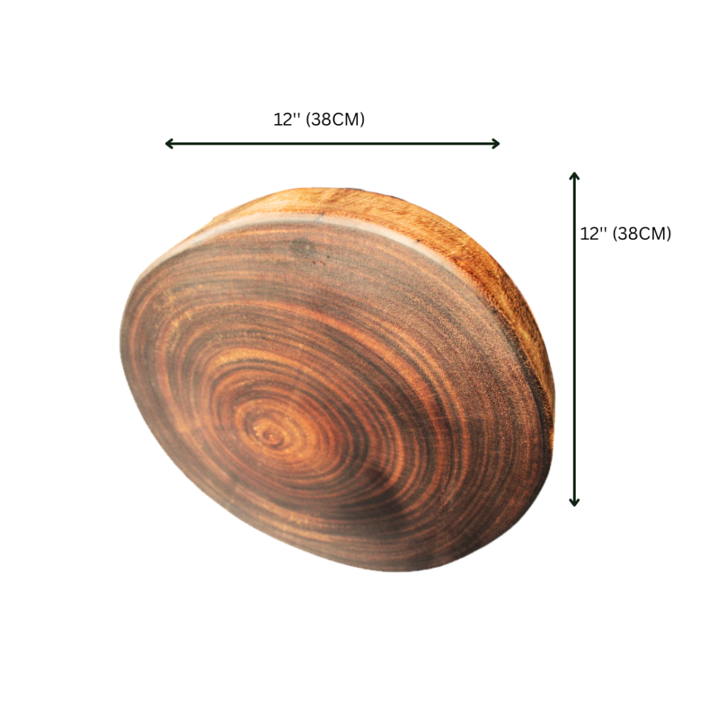 Black Wood Round Shape Cutting Board